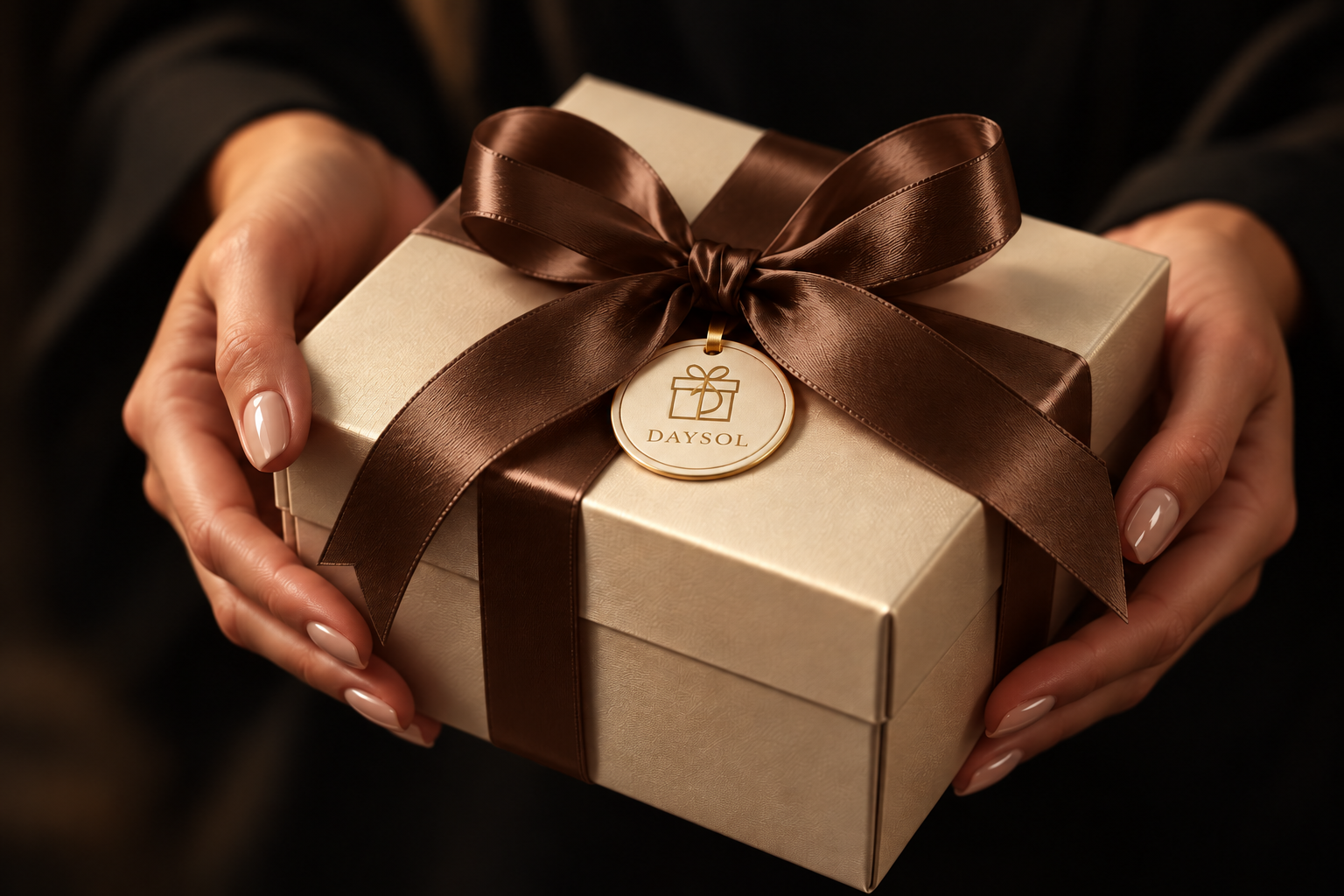 A premium Daysol gift box finished with a brown ribbon and Daysol medallion tag
